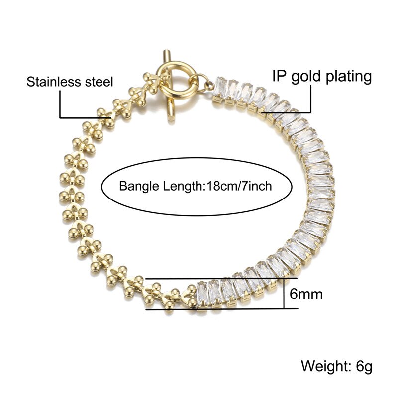 Men's Metal Stainless Steel Geometric Pattern Hip-Hop Bracelet