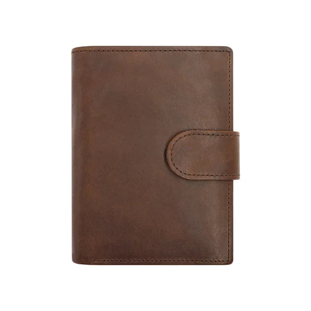 Men's Genuine Leather Card Holder Solid Pattern Trendy Wallets