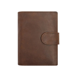 Men's Genuine Leather Card Holder Solid Pattern Trendy Wallets