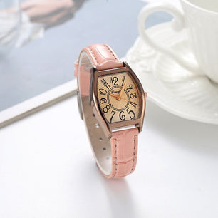 Kid's Alloy Case Buckle Clasp Tonneau Shape Quartz Wrist Watches