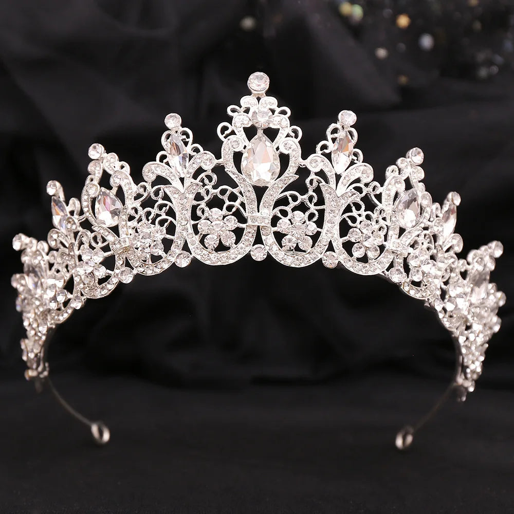 Women's Zinc Alloy Water Drop Pattern Tiaras Bridal Classic Crown