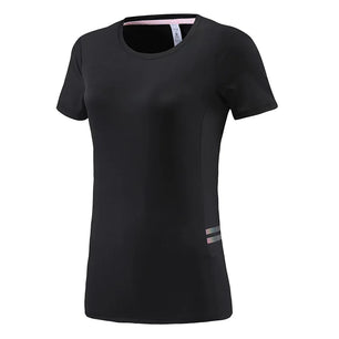 Women's Nylon O-Neck Short Sleeves Breathable Fitness Sport Tops