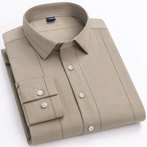 Men's Polyester Turn-Down Collar Full Sleeve Single Breasted Shirt