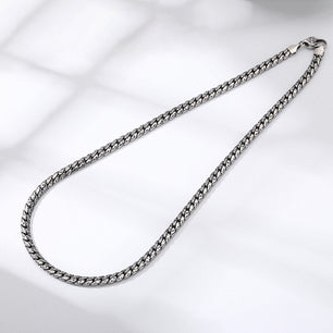 Men's 925 Sterling Silver Horsewhip Chain Geometric Necklace