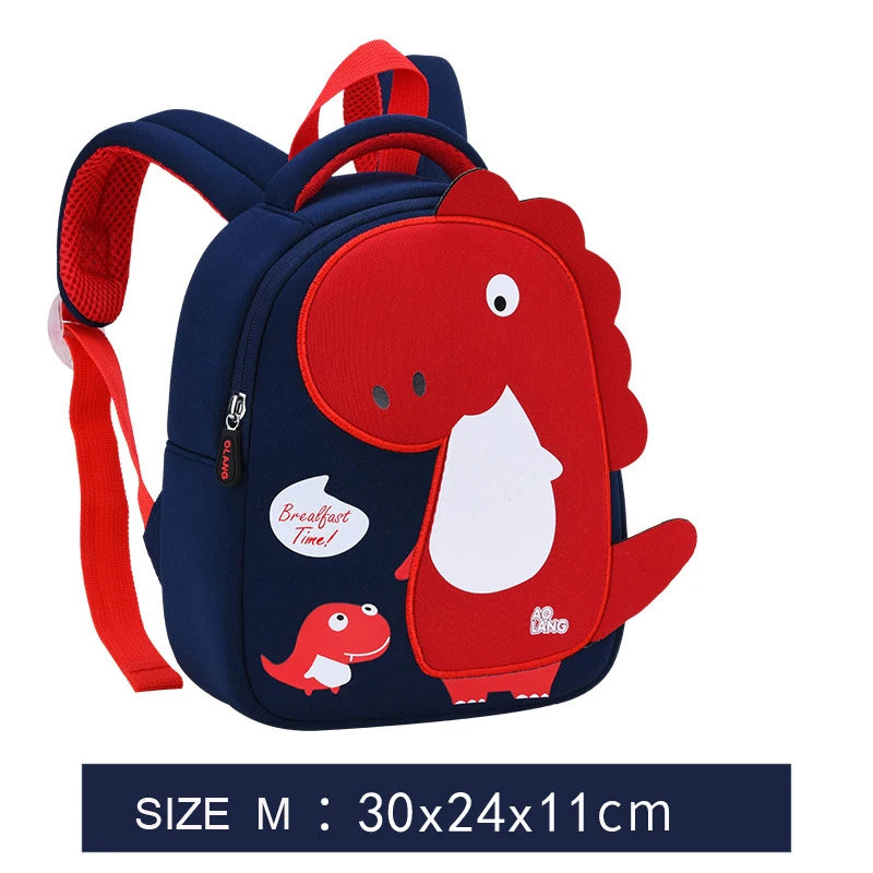 Kid's Microfiber Zipper Closure Cartoon Trendy School Backpack