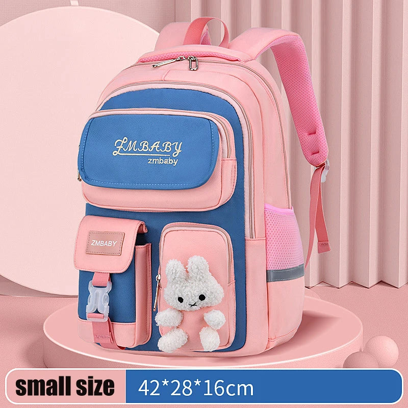 Kid's Nylon Zipper Closure Cartoon Pattern Trendy School Backpack