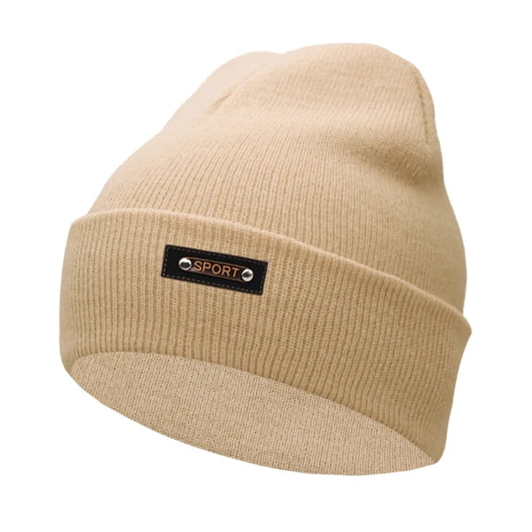 Men's Acrylic Skullies Beanies Letter Pattern Casual Warm Cap