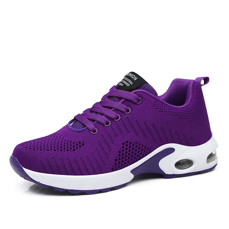 Women's Cotton Lace-Up Closure Sports Wear Running Sneakers