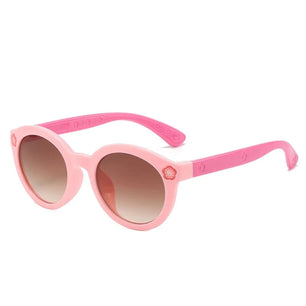 Kid's Plastic Frame Lens Polarized Round Shaped UV400 Sunglasses