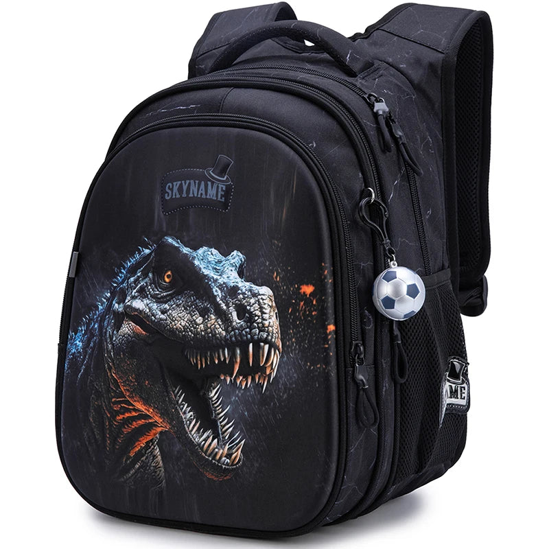 Kid's Boy Nylon Zipper Closure Waterproof Trendy School Backpack