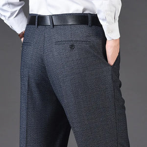 Men's Rayon Zipper Fly Closure Full Length Formal Wear Pants