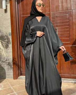 Women's Arabian Polyester Full Sleeve Solid Pattern Casual Abaya