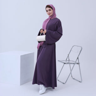 Women's Arabian Polyester Full Sleeve Plain Pattern Elegant Abaya