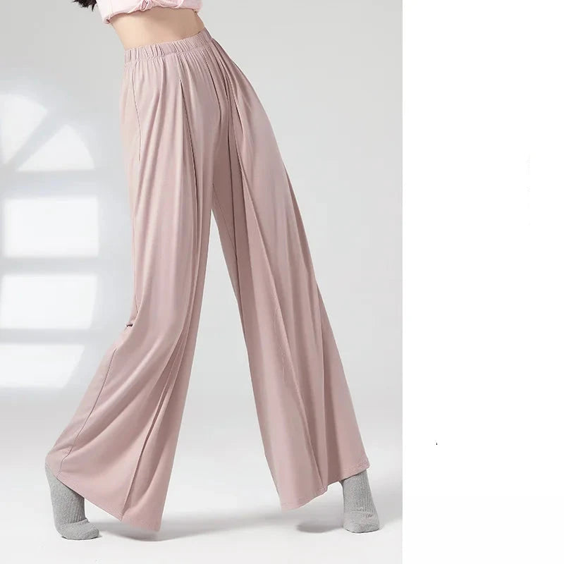 Women's Polyester Elastic Closure High Waist Casual Wear Trousers