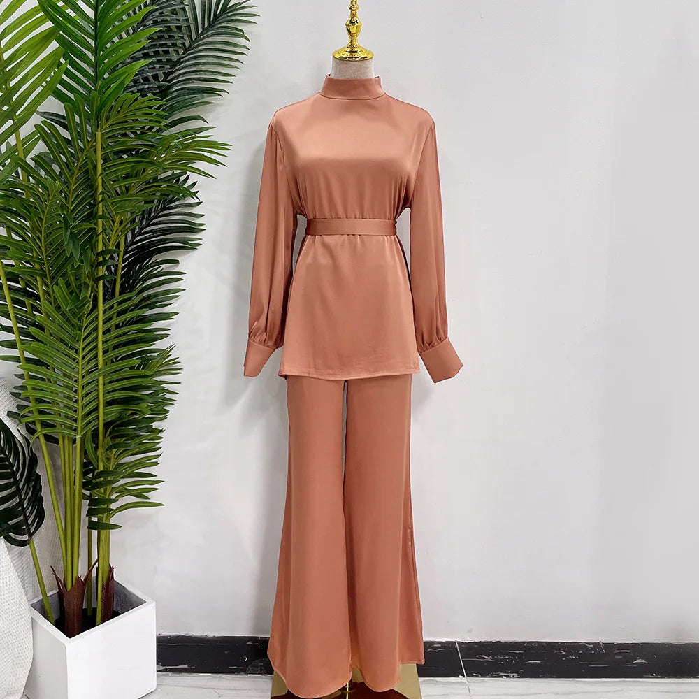 Women's Arabian Polyester Full Sleeves Solid Pattern Dresses