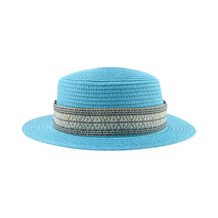 Women's Straw Solid Pattern Glamorous Sun Protection Brim Hat