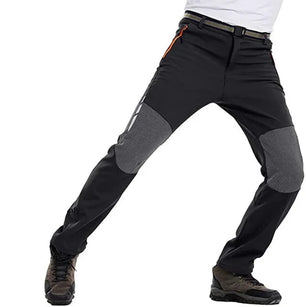 Men's Polyester Mid Waist Zipper Fly Closure Windproof Trousers