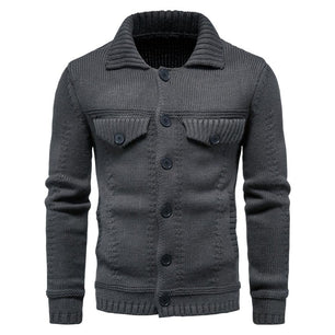 Men's Wool Turn-Down Collar Single Breasted Casual Wear Jacket