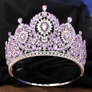 Women's Crystal Zinc Alloy Water Drop Tiara Bridal Wedding Crown