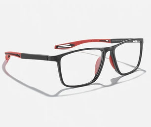 Men's Plastic Titanium Frame Full-Rim Rectangle Optical Glasses