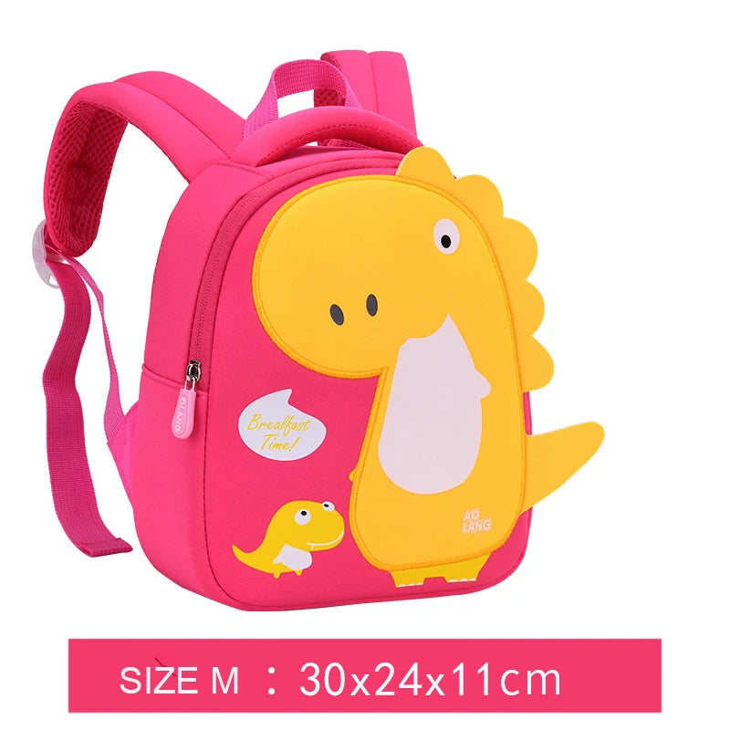 Kid's Microfiber Zipper Closure Cartoon Trendy School Backpack