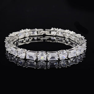 Women's Gold Filled Zircon Geometric Shape Engagement Bracelet