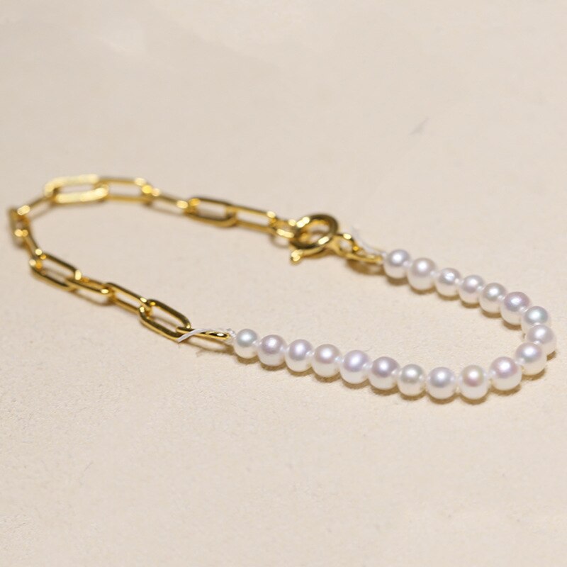 Women's 100% 925 Sterling Silver Freshwater Pearl Classic Bracelet