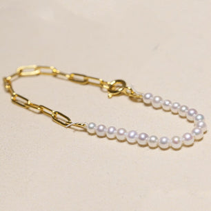 Women's 100% 925 Sterling Silver Freshwater Pearl Classic Bracelet