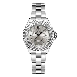 Women's Stainless Steel Round Shape Waterproof Luxury Watches