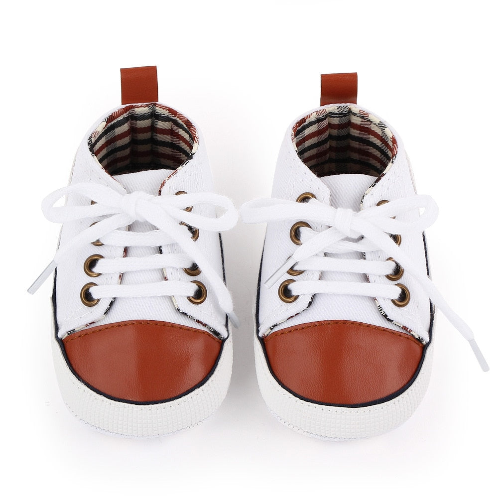 Baby's Canvas Round Toe Lace-up Closure Casual Wear Shoes