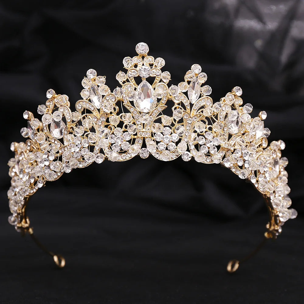 Women's Zinc Alloy Water Drop Pattern Tiaras Bridal Classic Crown