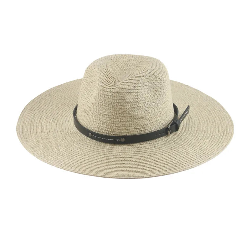 Women's Straw Solid Pattern Glamorous Sun Protection Brim Hat