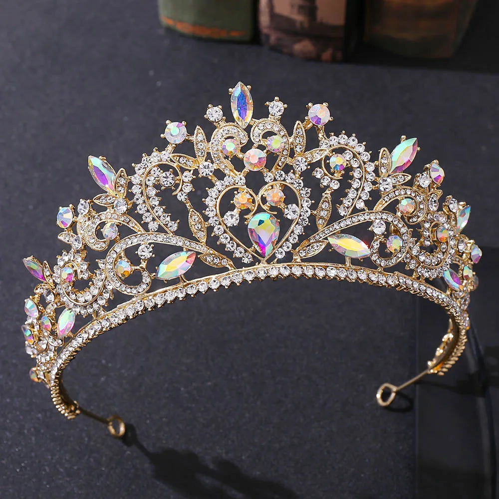 Women's Zinc Alloy Water Drop Pattern Tiaras Bridal Classic Crown