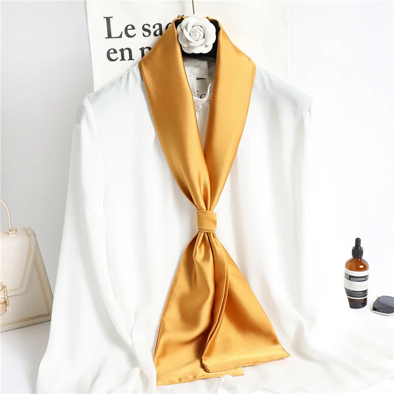 Women's Polyester Neck Wrap Solid Pattern Luxury Trendy Scarf