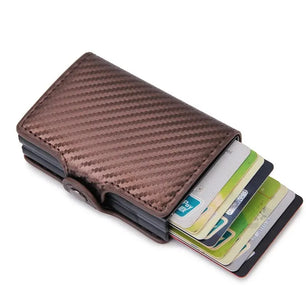 Men's Leather Hasp Closure Solid Pattern Card Holder Wallets