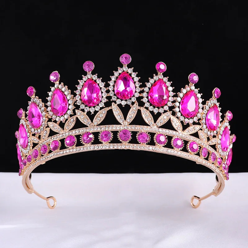 Women's Zinc Alloy Water Drop Pattern Tiaras Bridal Classic Crown