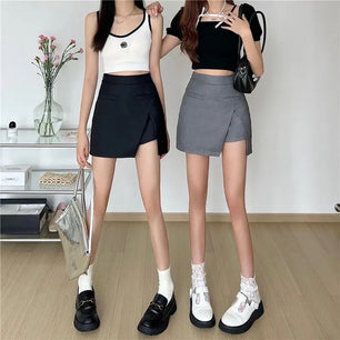 Women's Cotton Quick-Dry Solid Pattern Casual Wear Mini Skirts