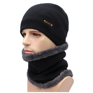 Men's Faux Fur Skullies Beanies Letter Pattern Casual Warm Cap