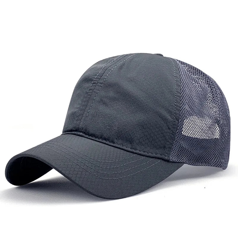 Men's Cotton Adjustable Strap Sun Protection Casual Baseball Cap