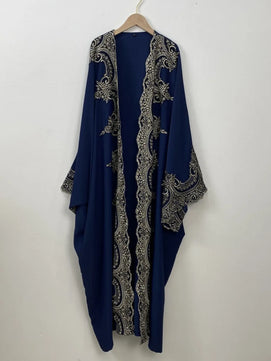 Women's Arabian Polyester Full Sleeves Embroidery Pattern Dress