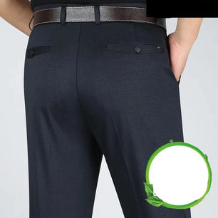 Men's Cotton Zipper Fly Closure Full Length Formal Wear Pants