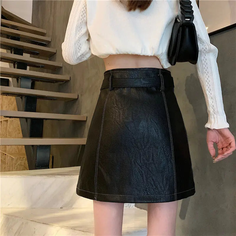 Women's Polyester High Waist Solid Pattern Casual Wear Skirts