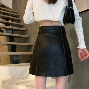 Women's Polyester High Waist Solid Pattern Casual Wear Skirts