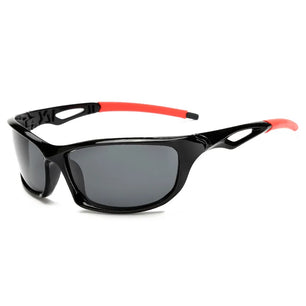 Men's Polycarbonate Frame Polarized Rectangle Shaped Sunglasses