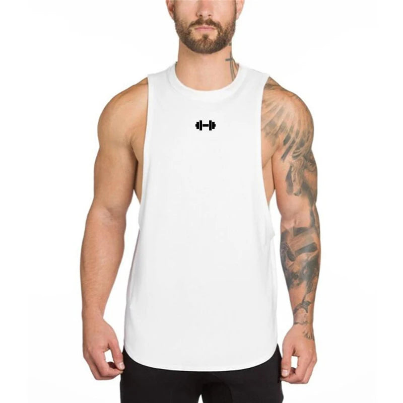 Men's 100% Cotton Sleeveless Pullover Closure Casual T-Shirt