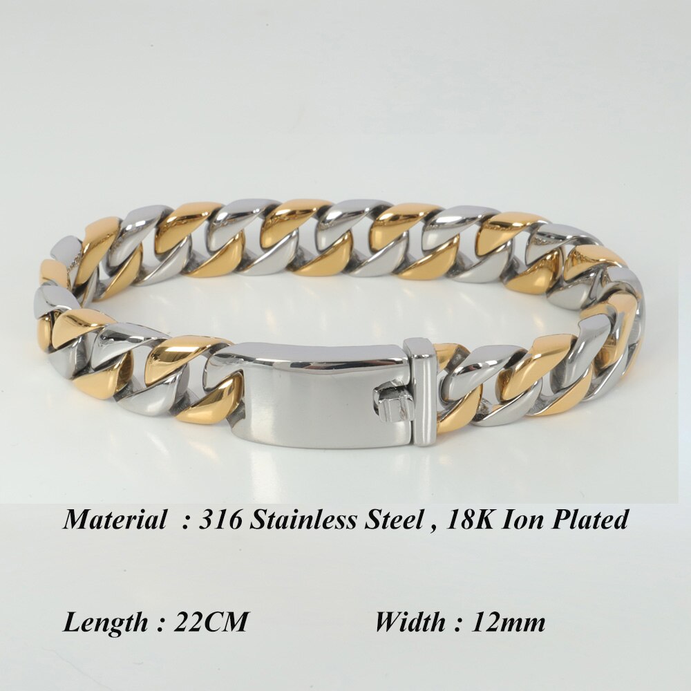 Men's Ceramic Stainless Steel Geometric Prong Setting Bracelet