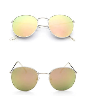 Women's Alloy Frame Polycarbonate Lens Round Shape Sunglasses