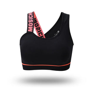 Women's Polyester O-Neck Sleeveless Shockproof Yoga Workout Top