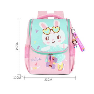 Kid's Nylon Zipper Closure Cartoon Pattern Trendy School Backpack