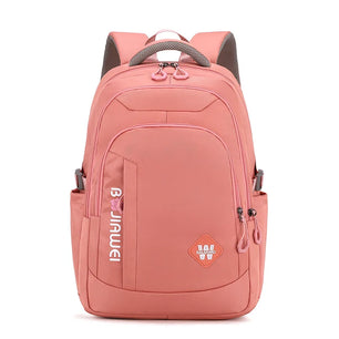 Kid's Girl Nylon Zipper Closure Waterproof Trendy School Backpack